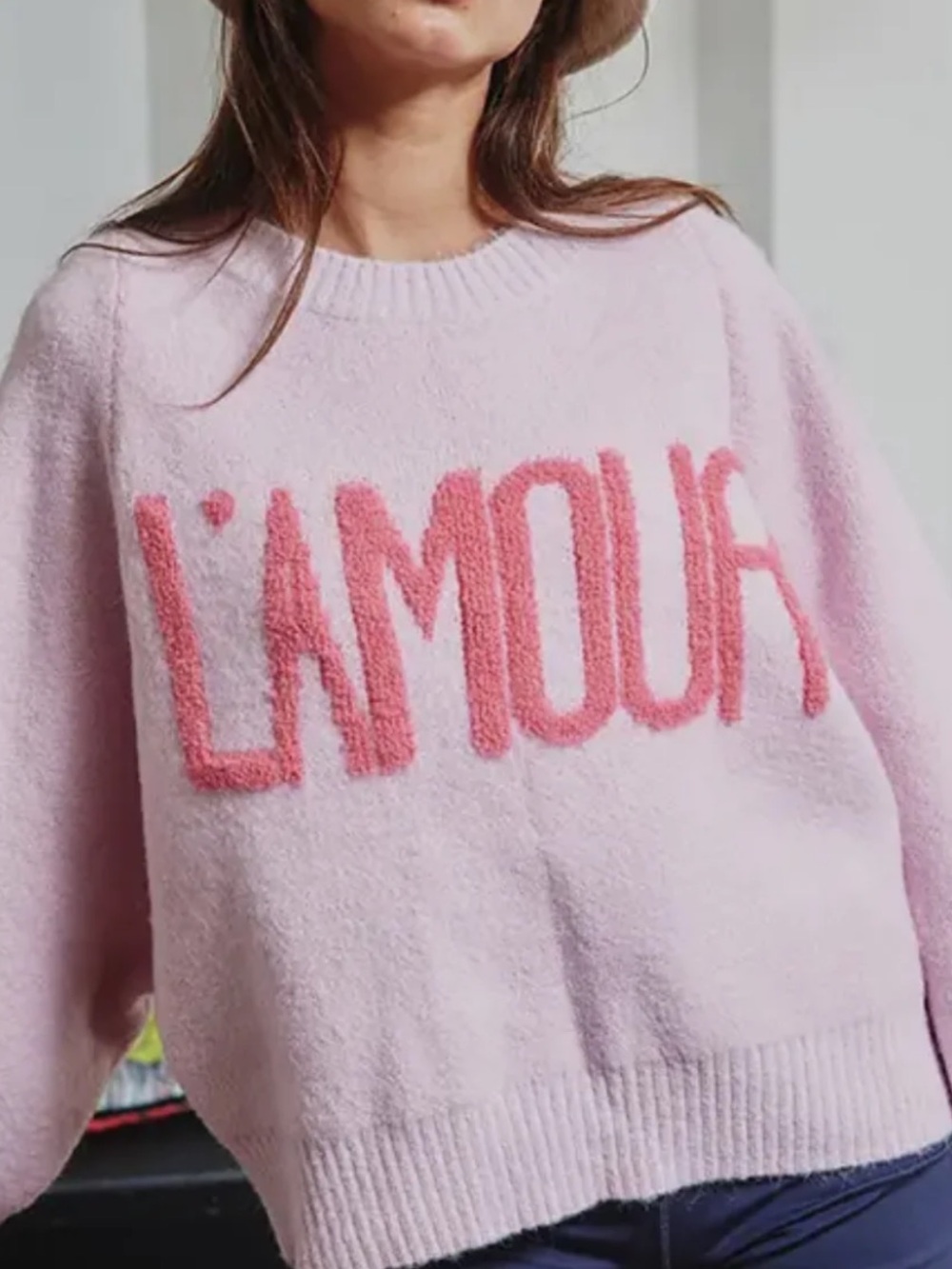 Bucket List L’Amour Sweater in Pink Size Medium